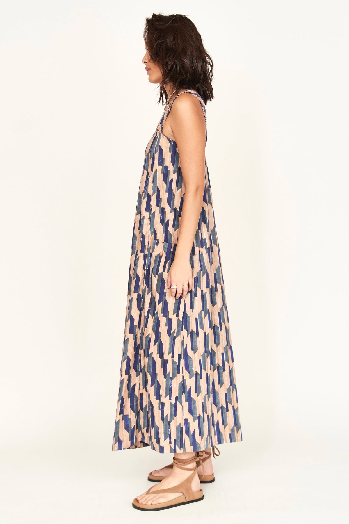 Cerulean Rainfall linen Dress