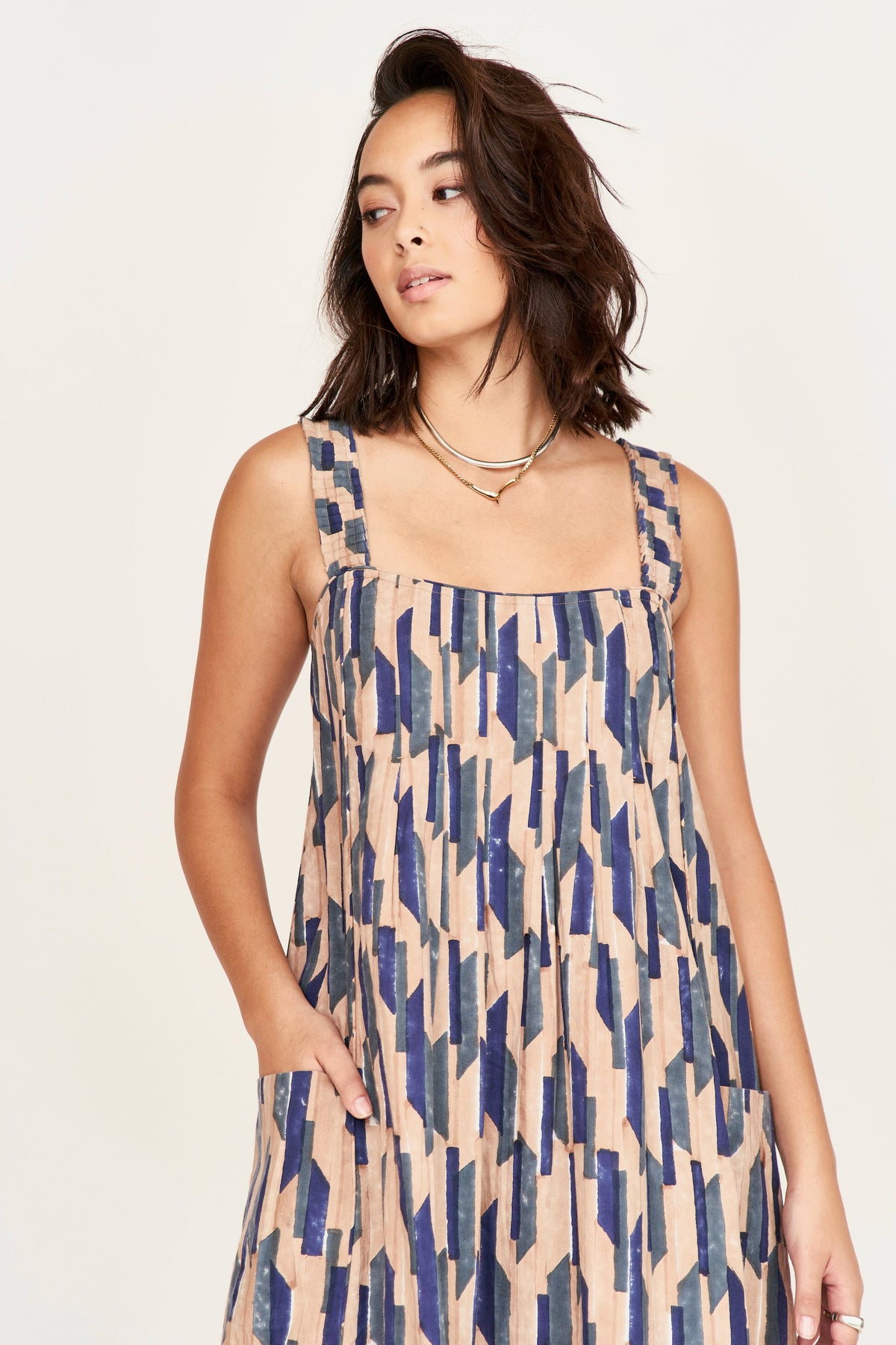 Cerulean Rainfall linen Dress