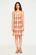 Short Dress in Sunset Plaid