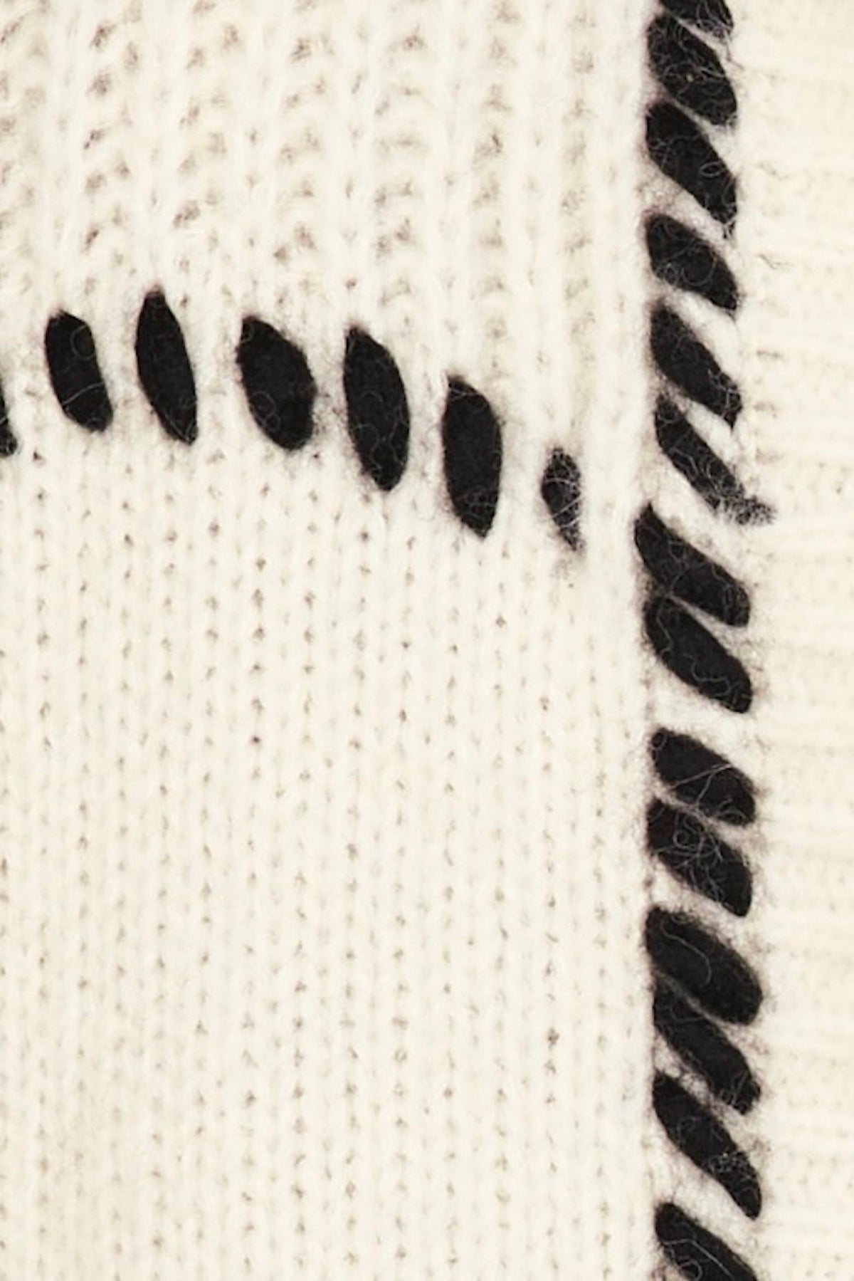 Cardigan in Ivory/Black
