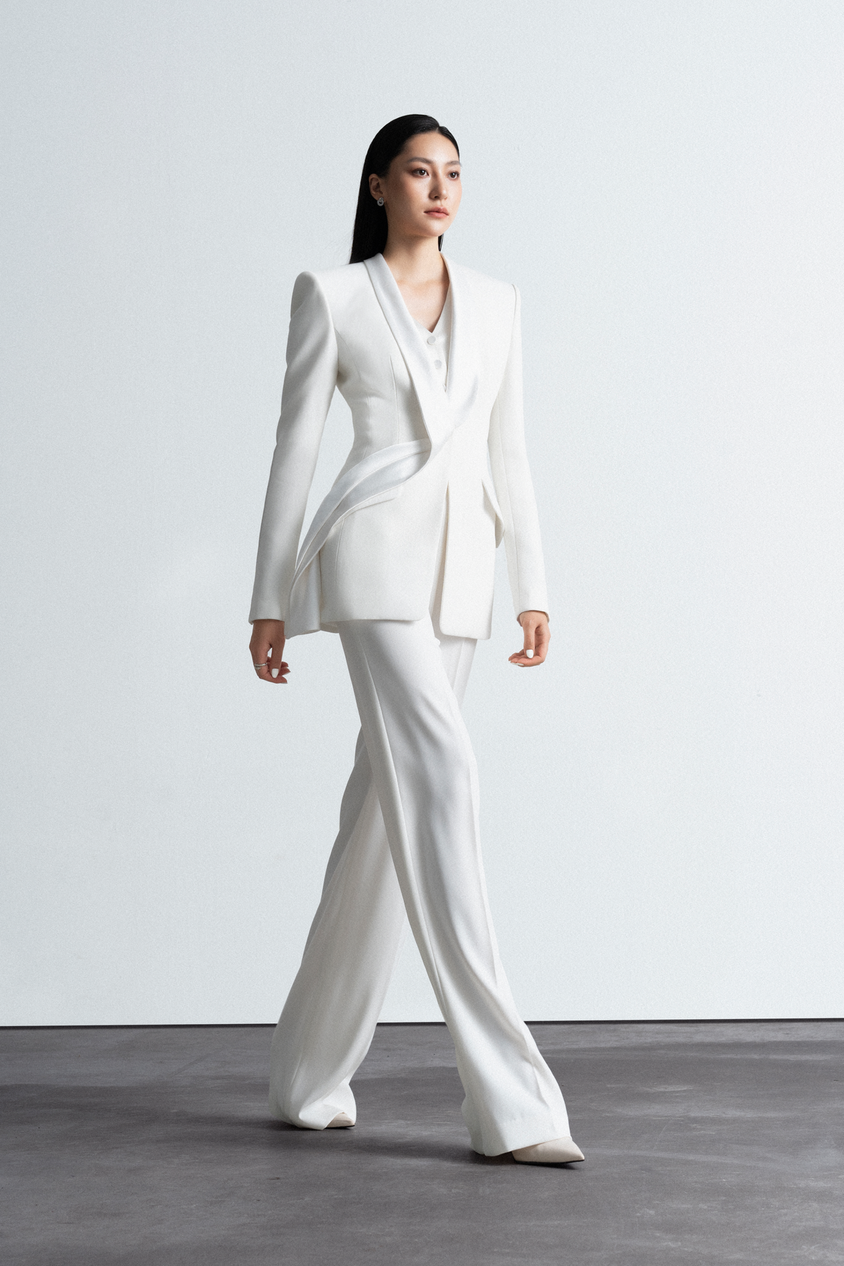 Crepe suit pants