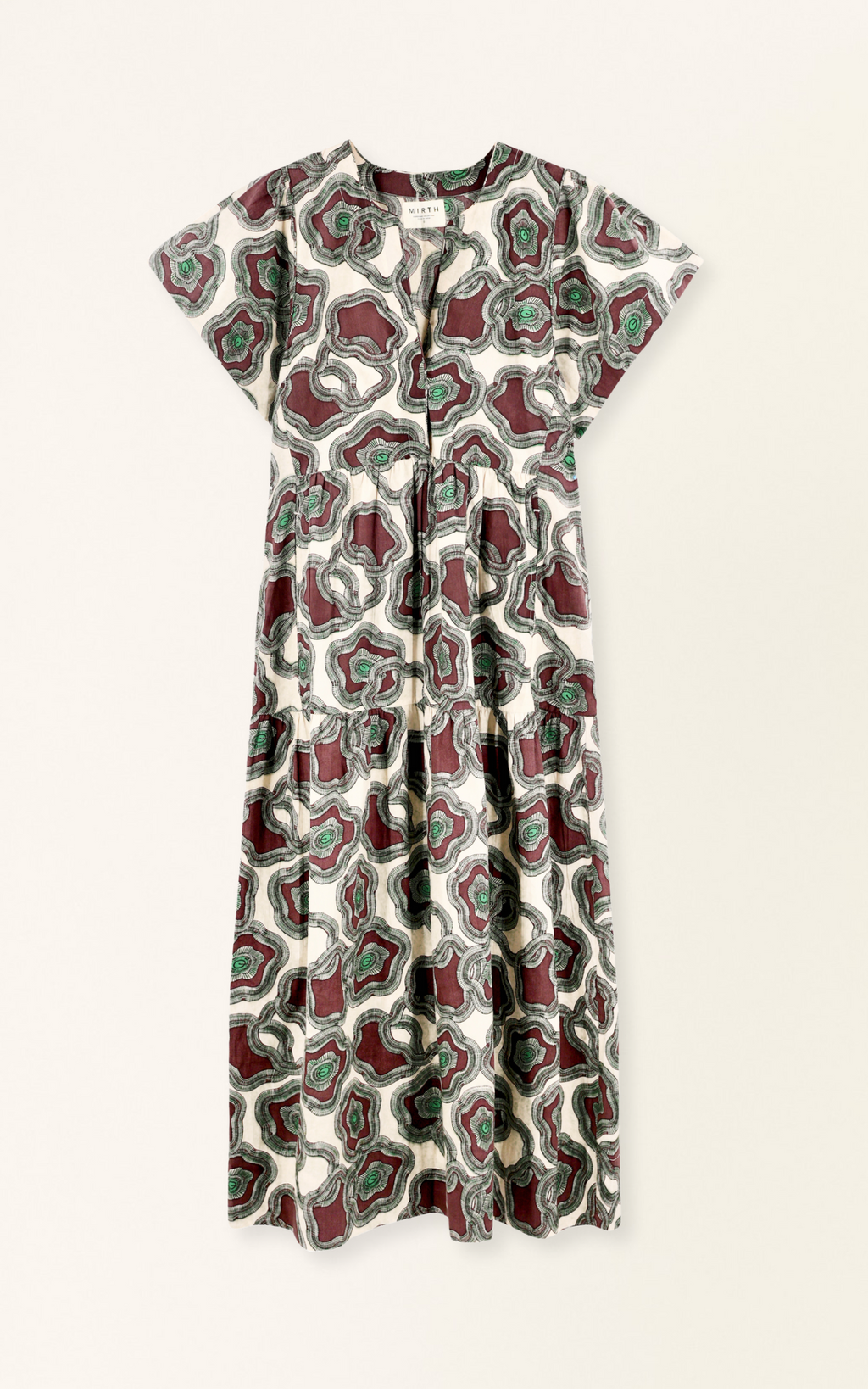Dress in poplin gathered sleeves