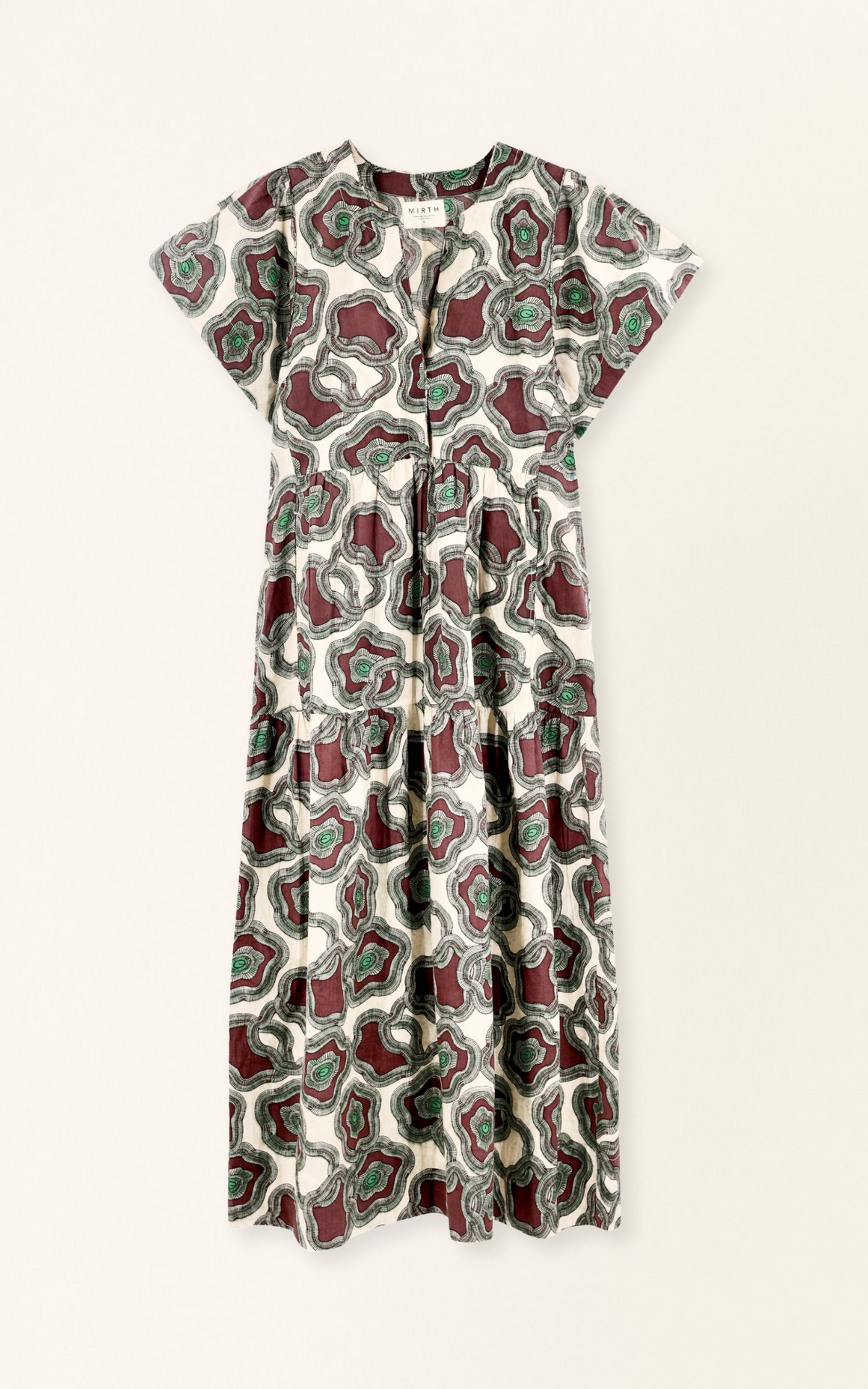 Dress in poplin gathered sleeves
