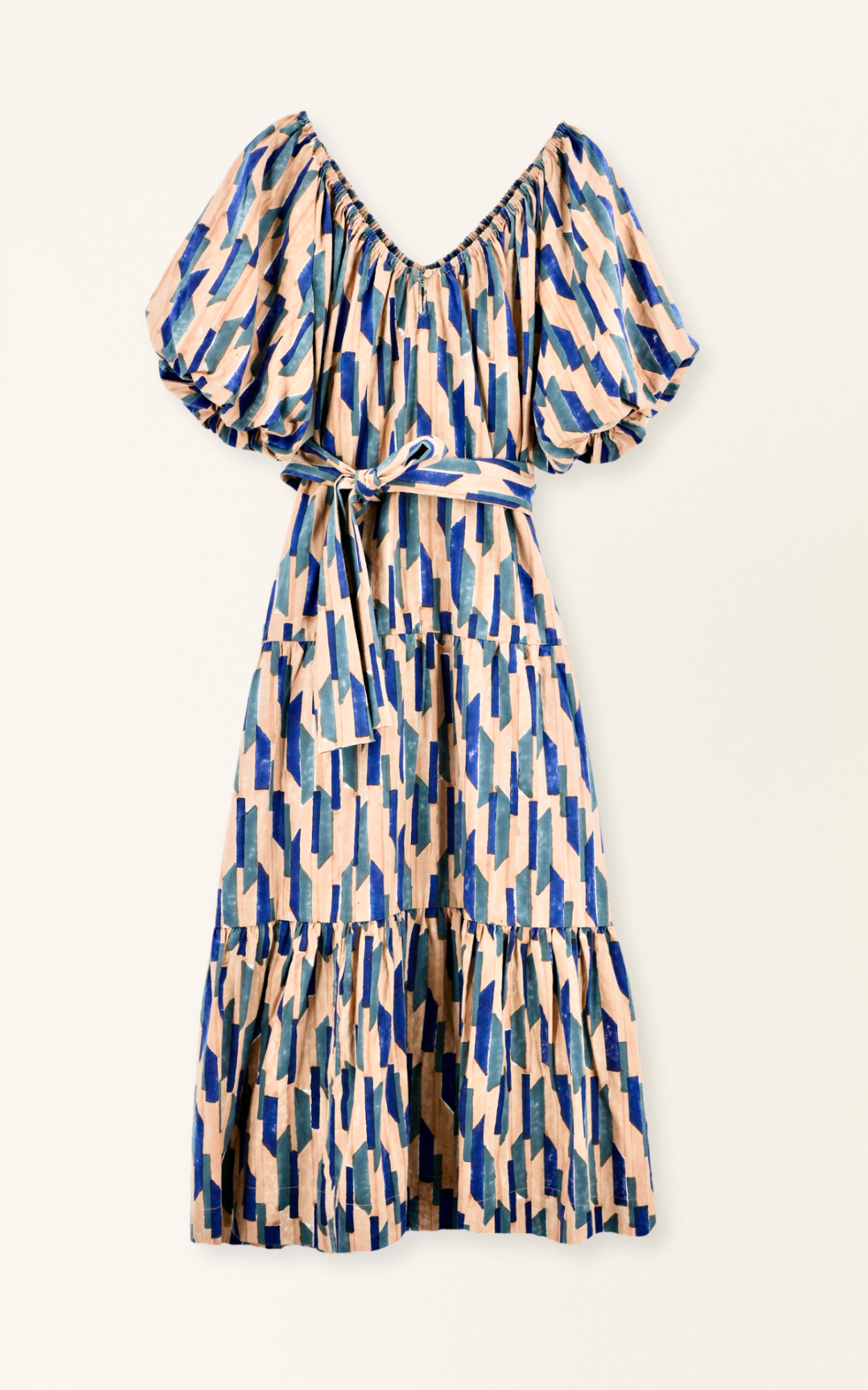 Dress Cerulean Rainfall elastic cuffs