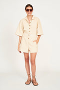 Romper in Cream Canvas