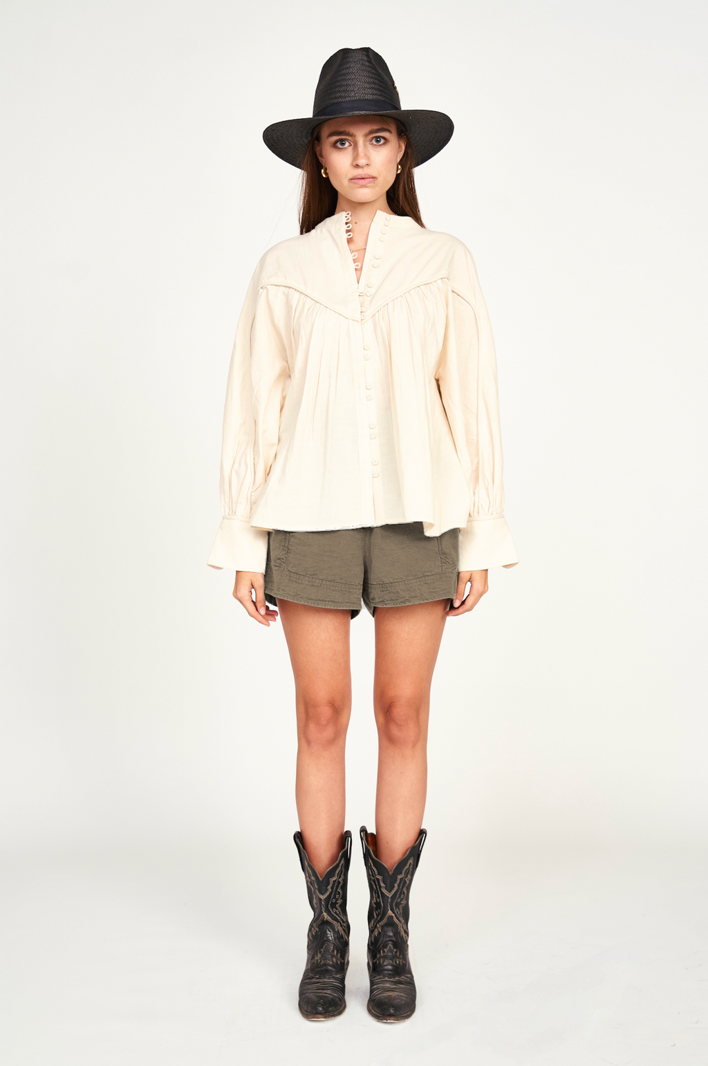 Blouse in Oat