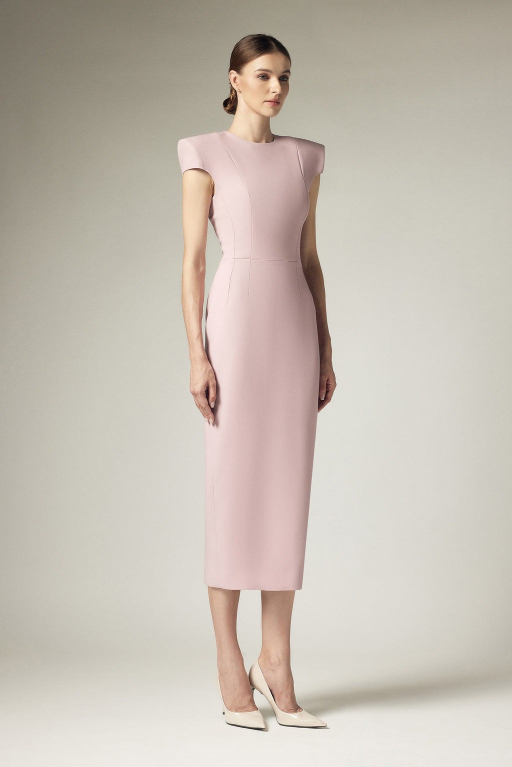 Right angled shoulder dress