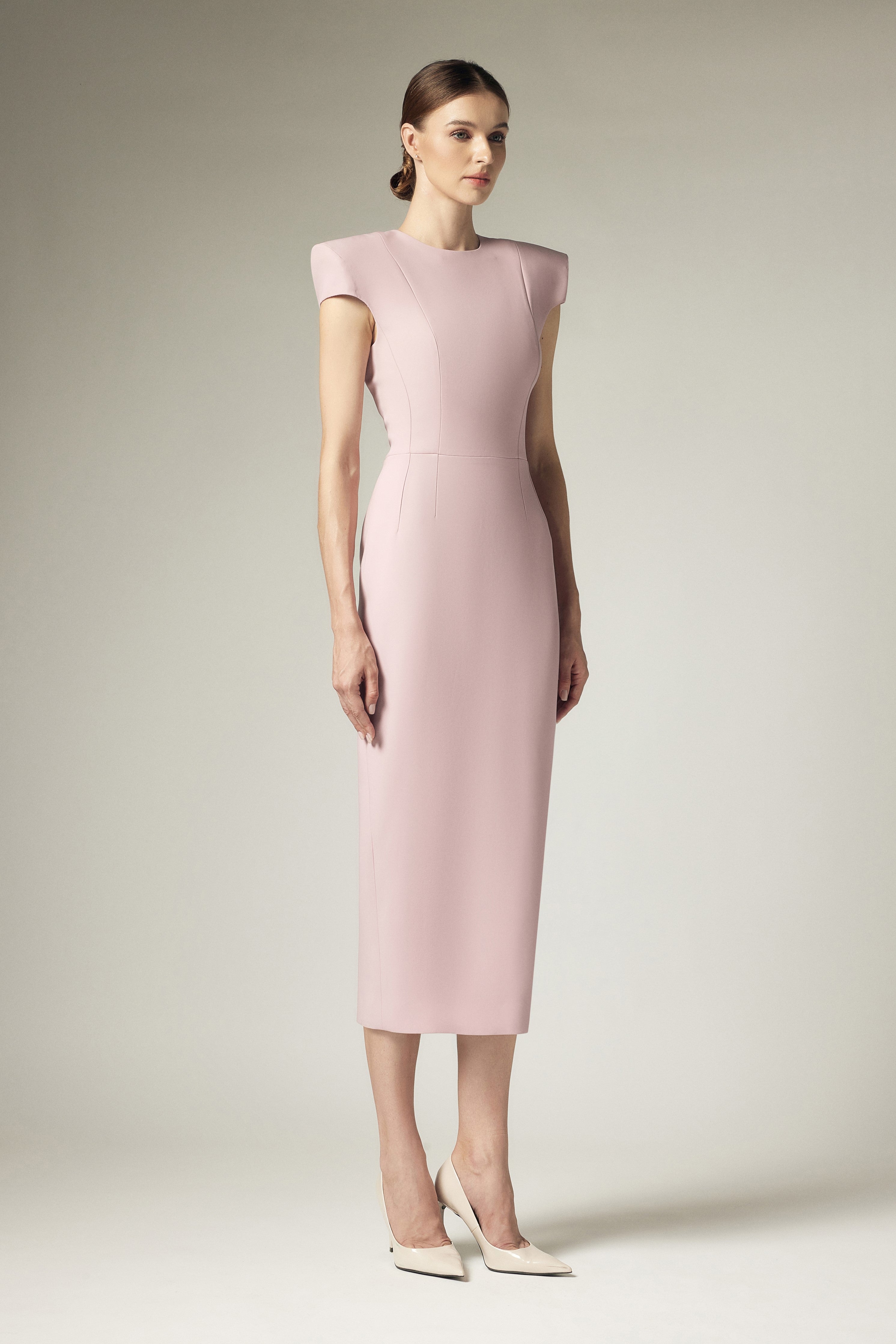 Right angled shoulder dress