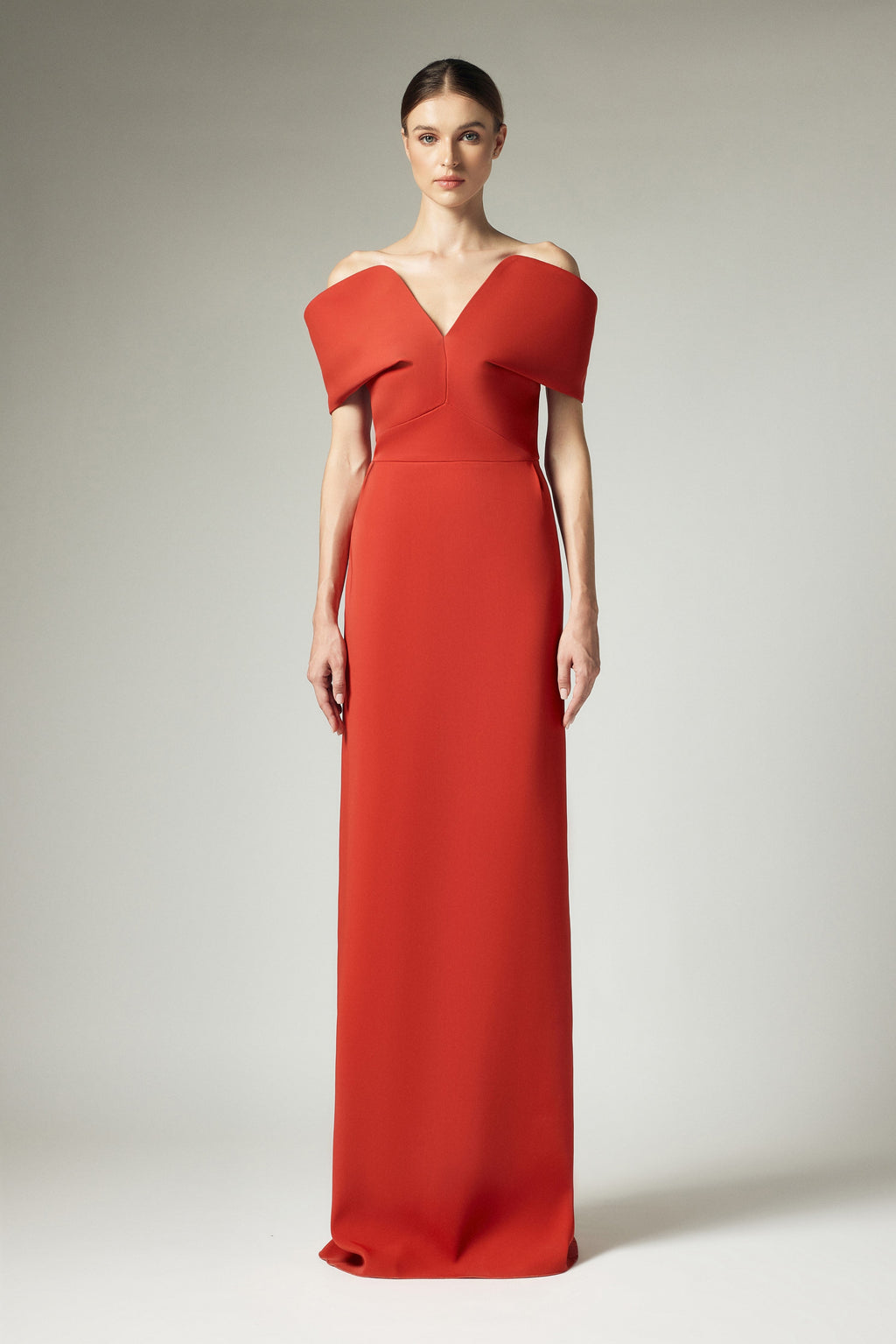 V-neck one shoulder dress