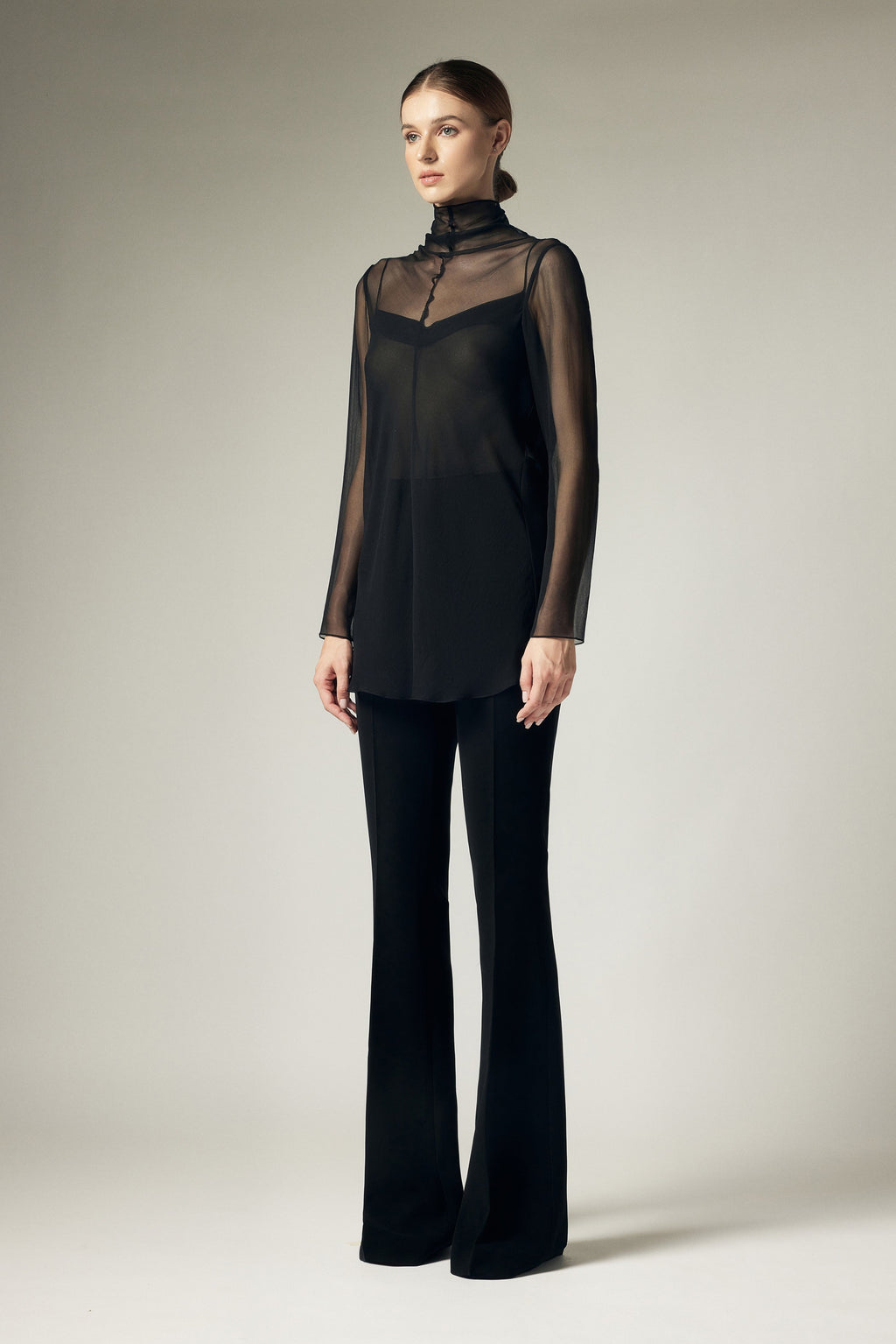 Black wide leg pants