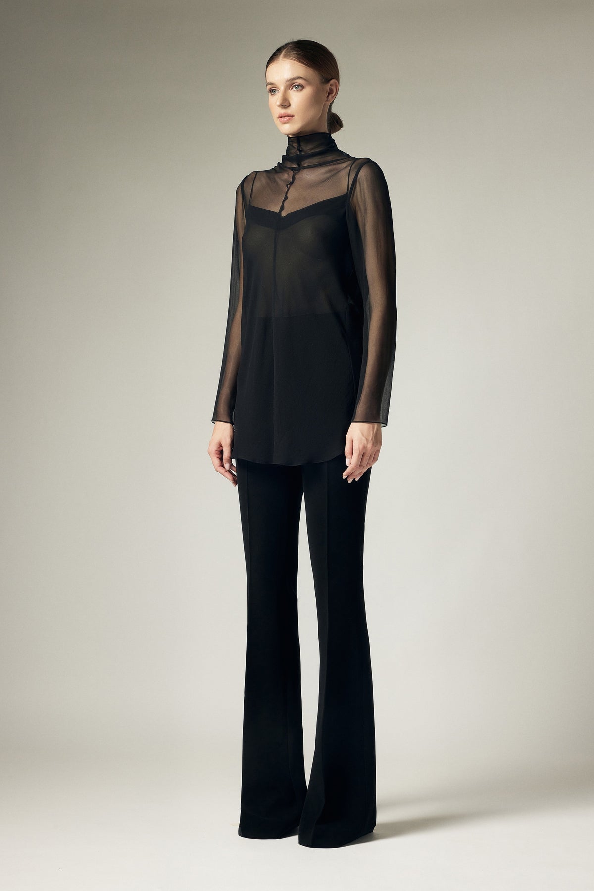 Black wide leg pants
