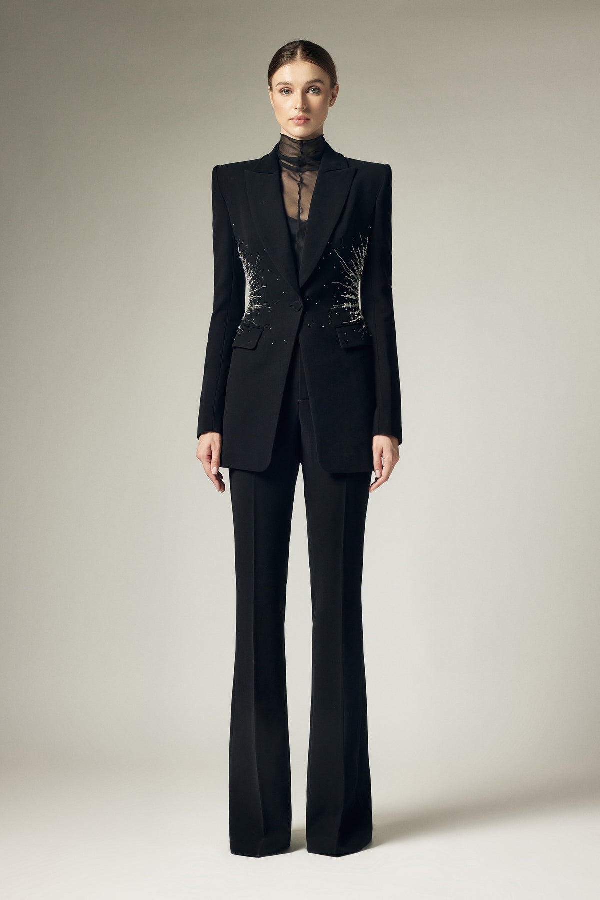 Black wide leg pants