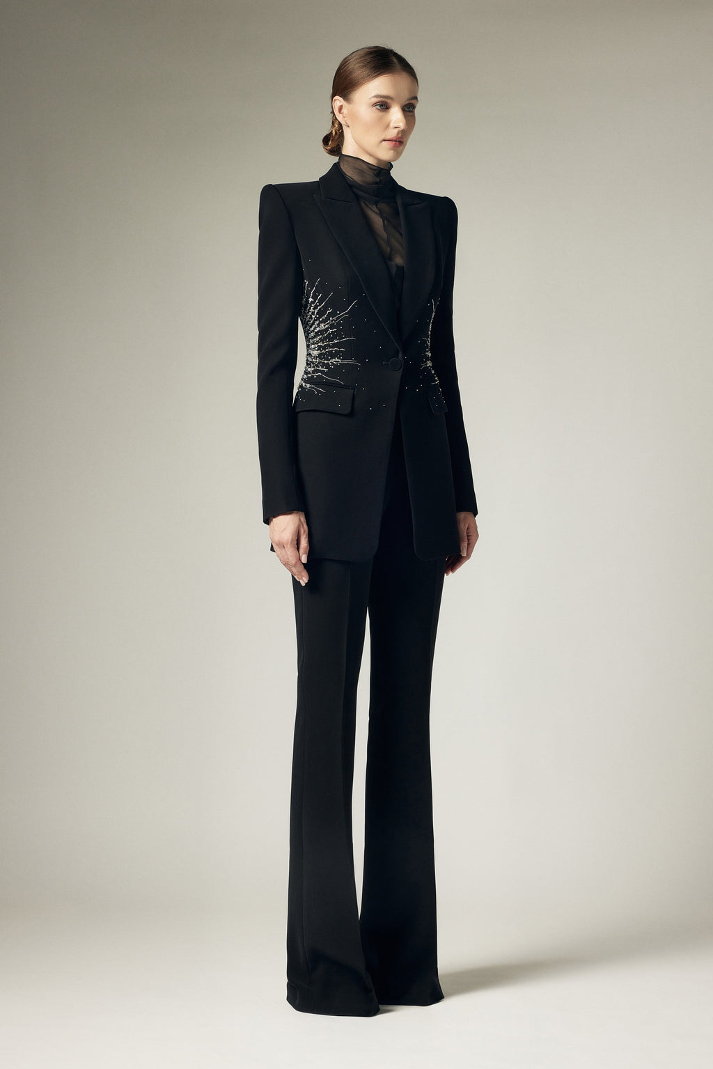 Black wide leg pants