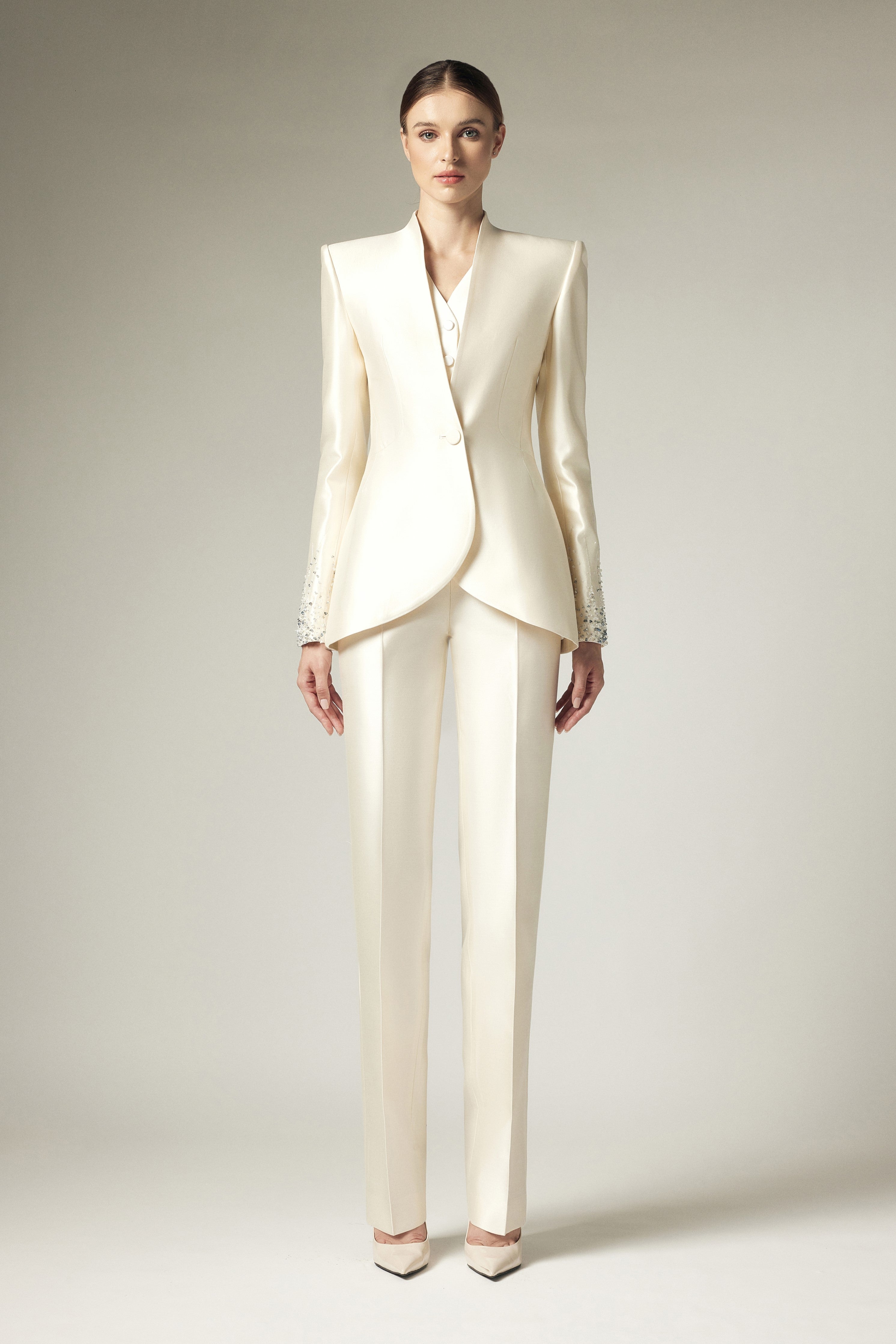 Horn shaped lapel Jacket