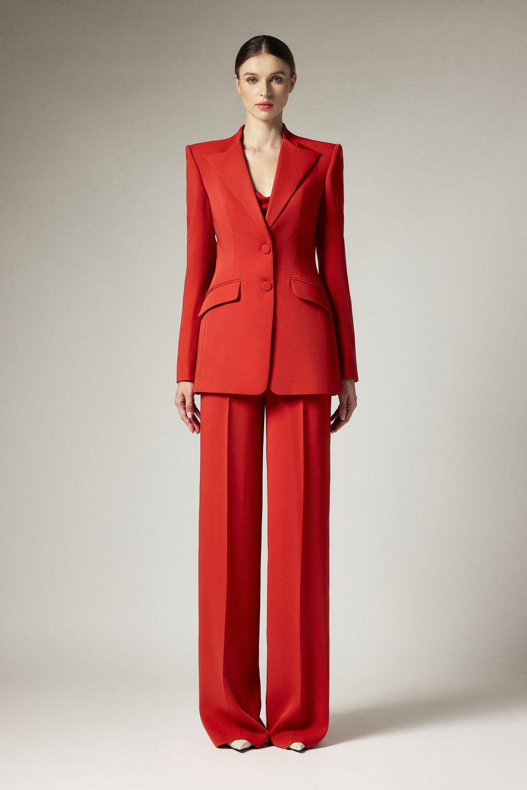 Crepe suit pants