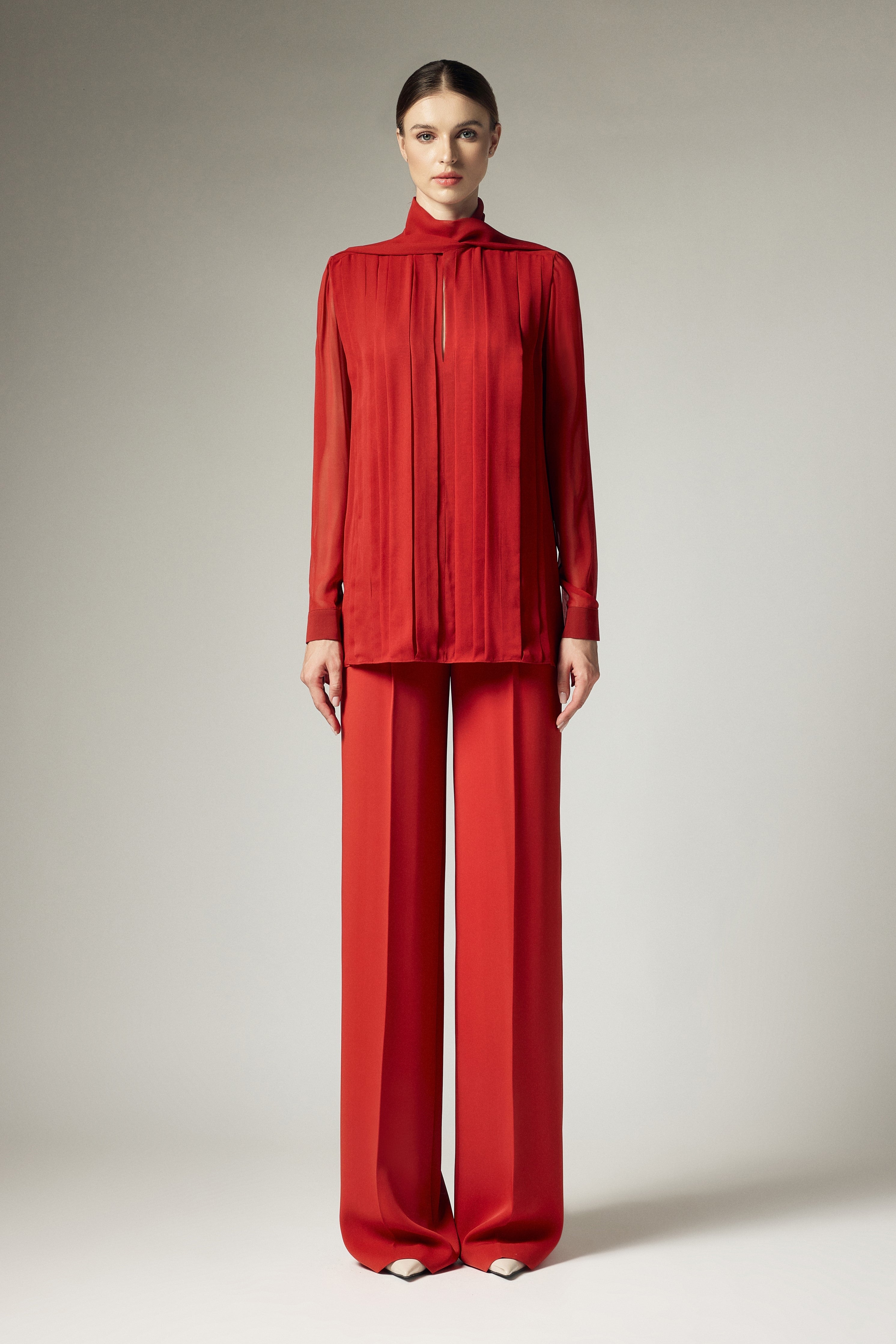 Crepe suit pants