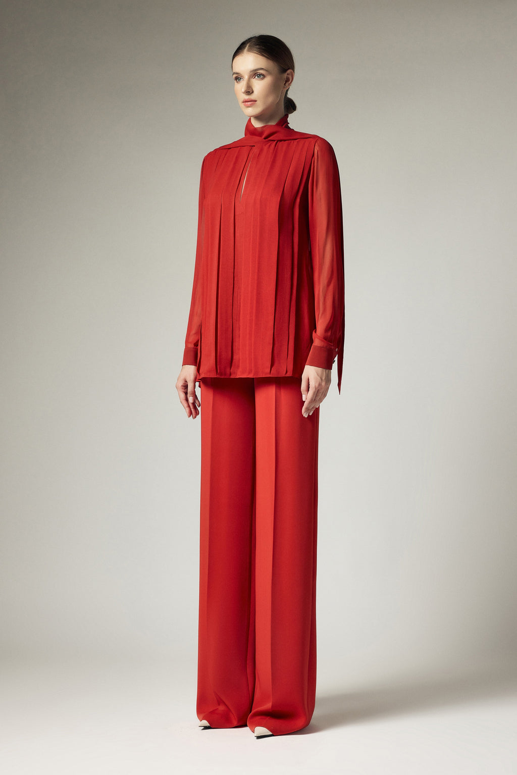 Crepe suit pants