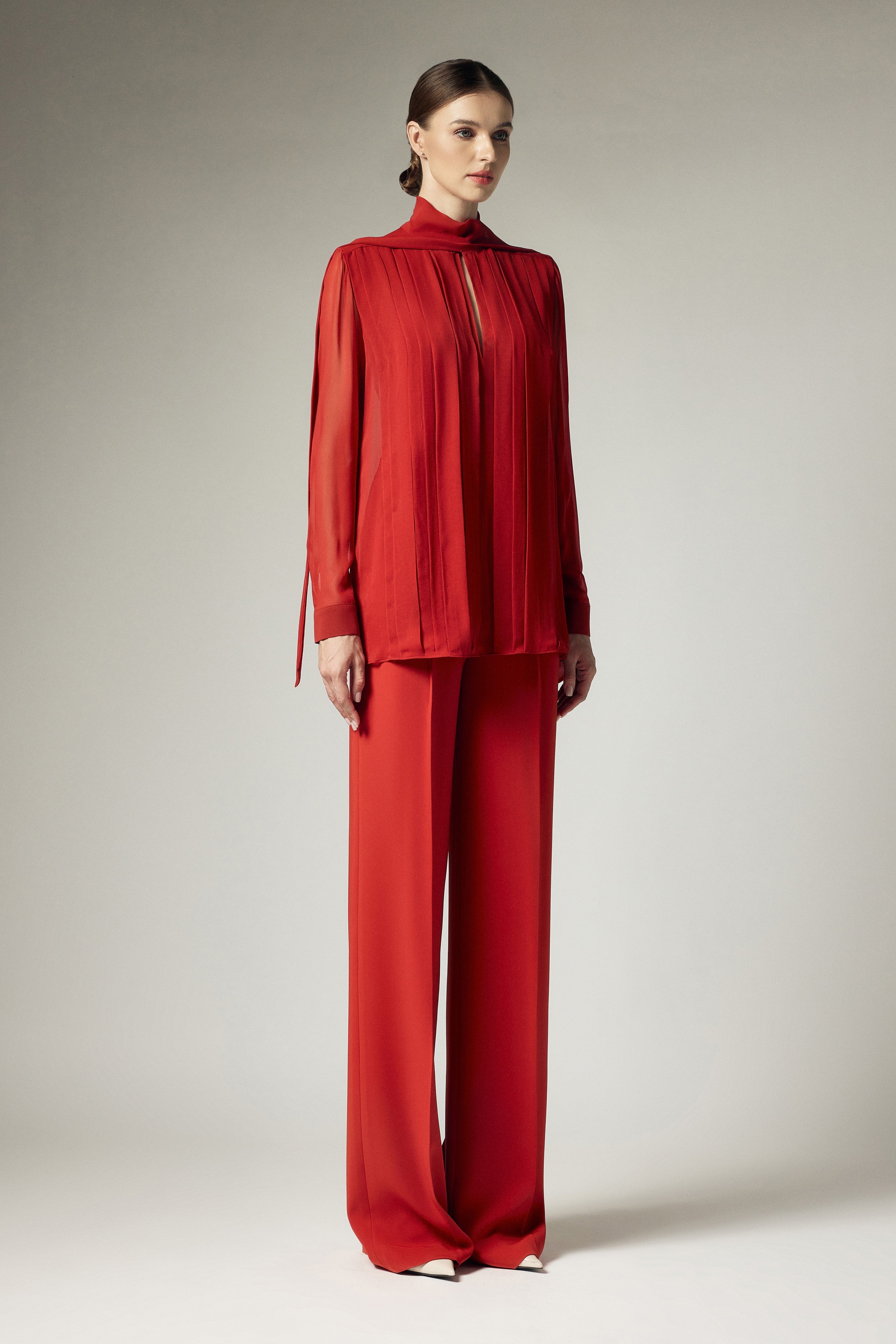 Crepe suit pants