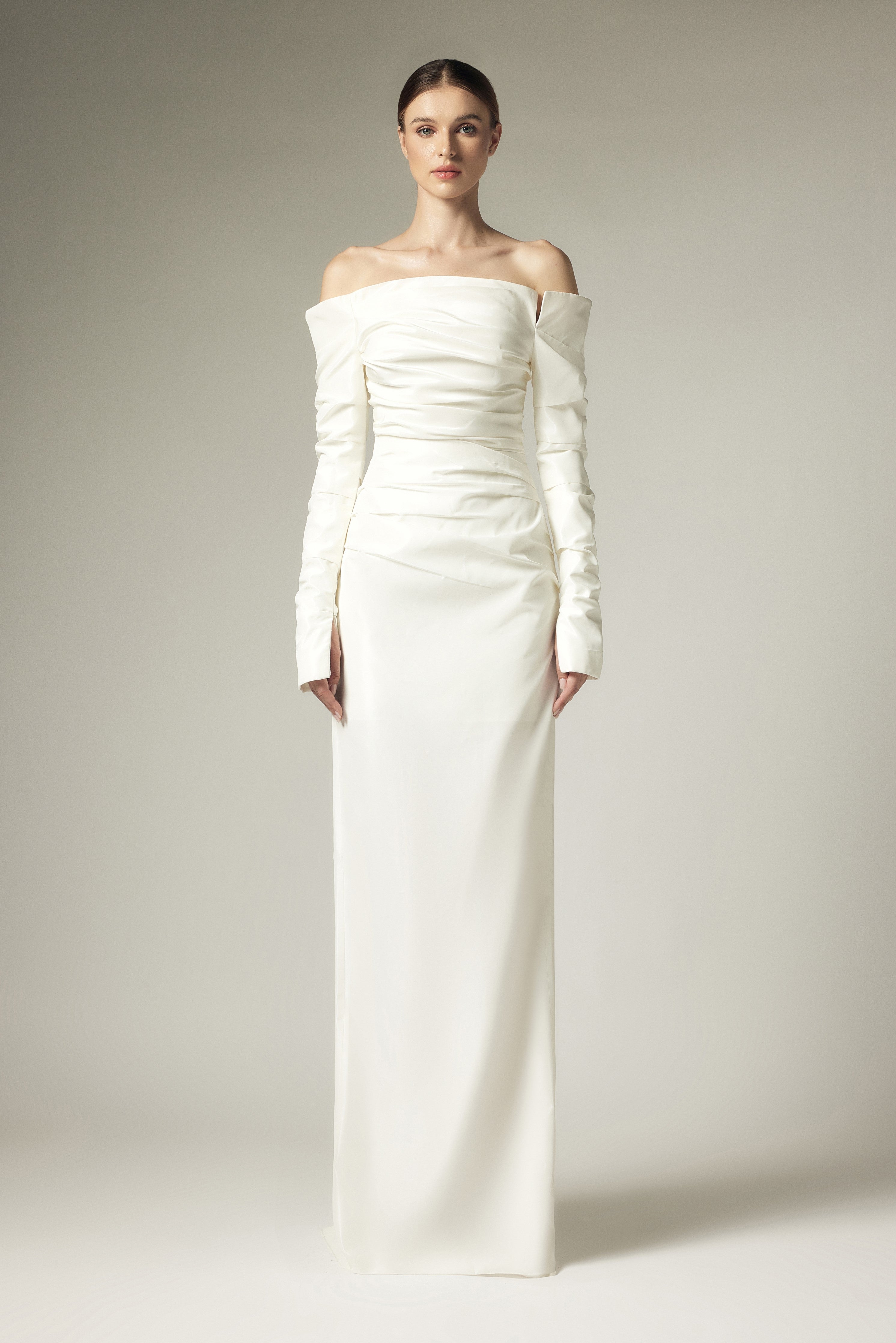 One shoulder dress evening gown