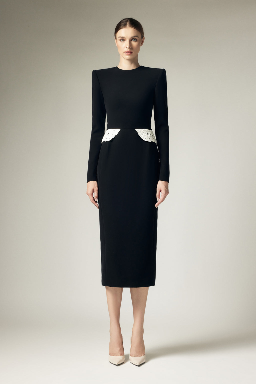 Right angled shoulder dress