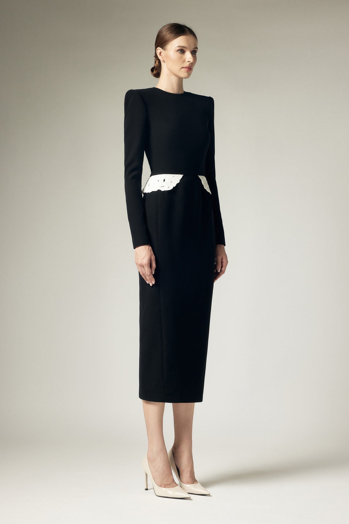 Right angled shoulder dress