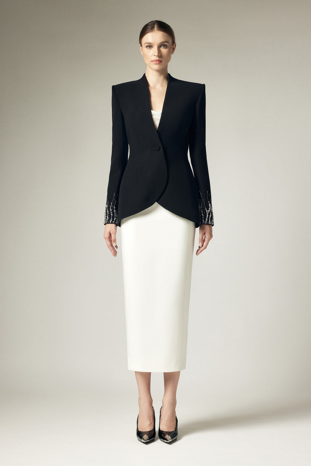 Horn shaped lapel Jacket