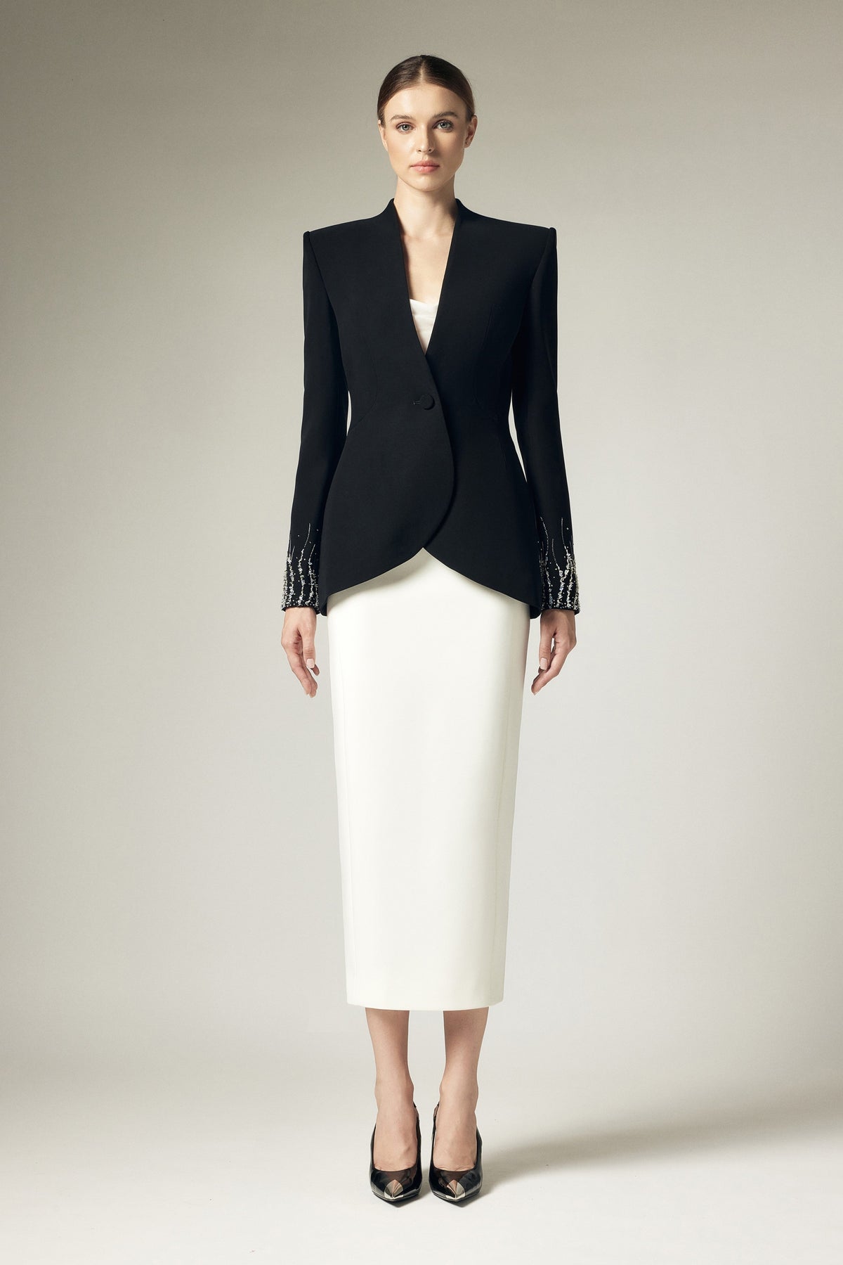 Horn shaped lapel Jacket