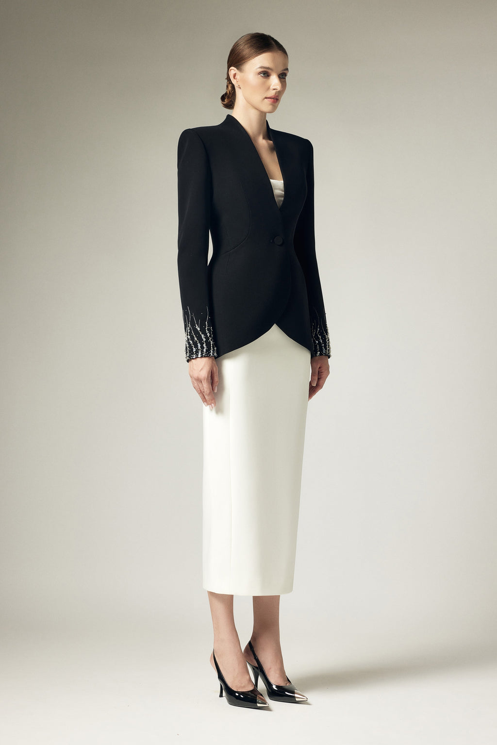 Horn shaped lapel Jacket