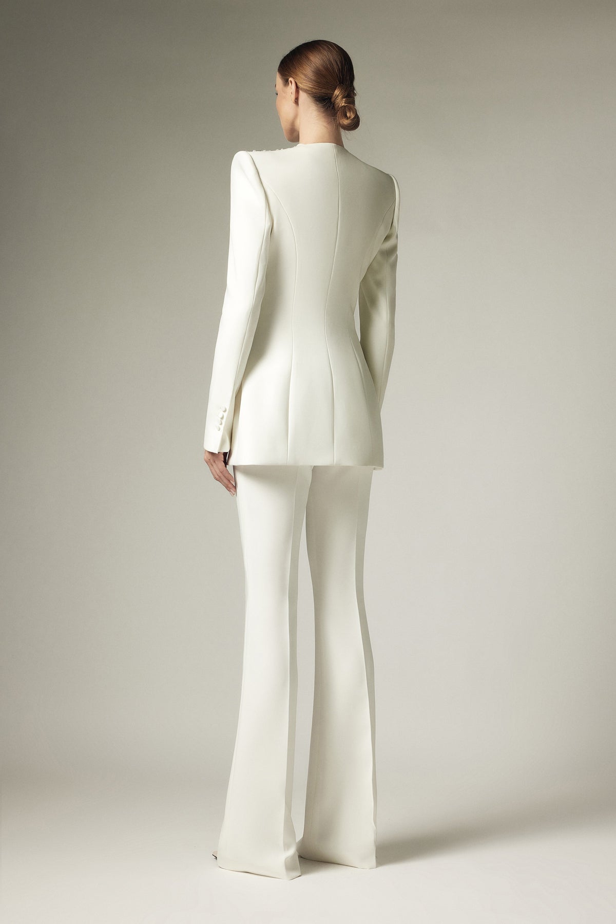 High neck long sleeved shirt with vest underneath