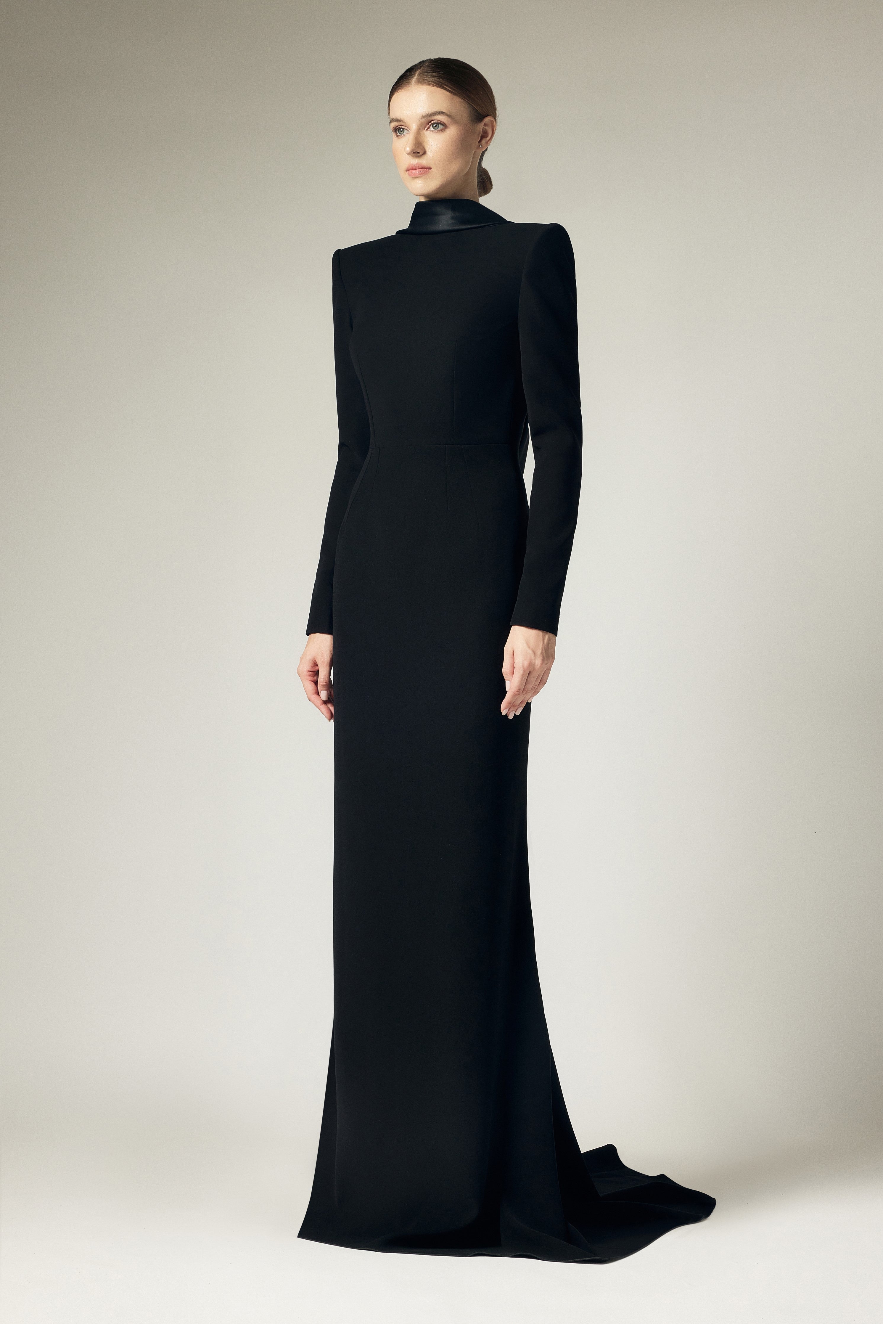 Deep V-back dress