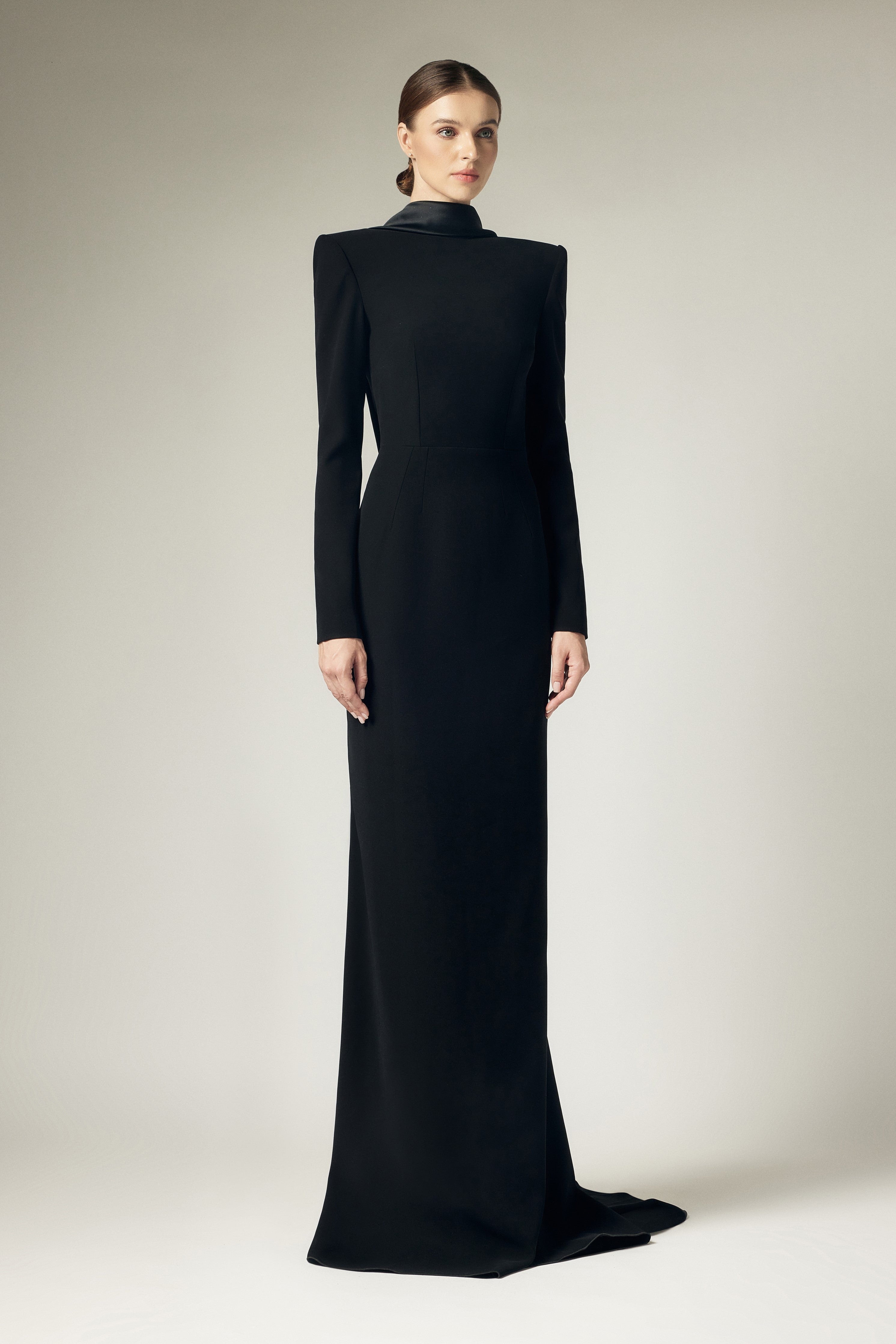 Deep V-back dress