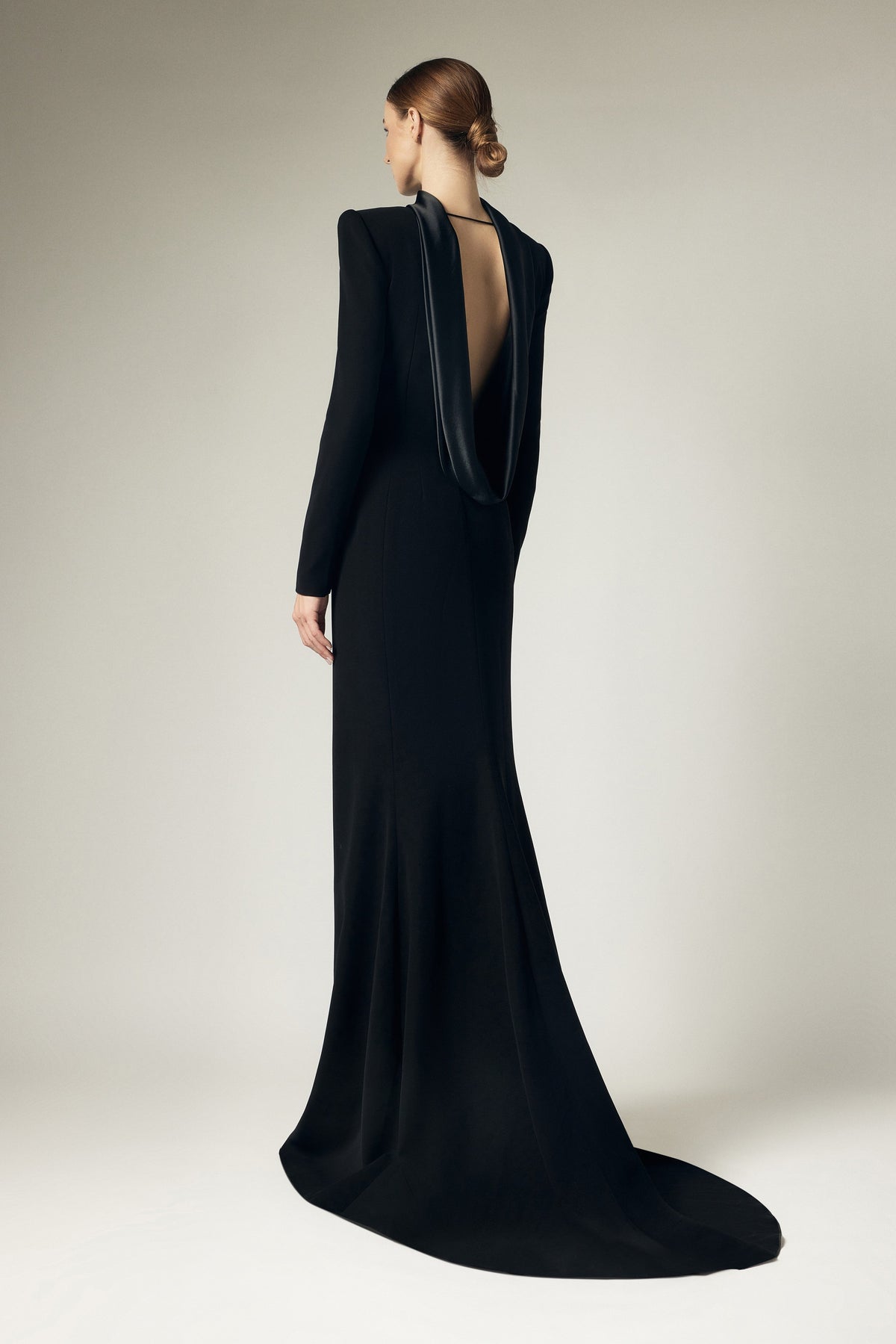 Deep V-back dress