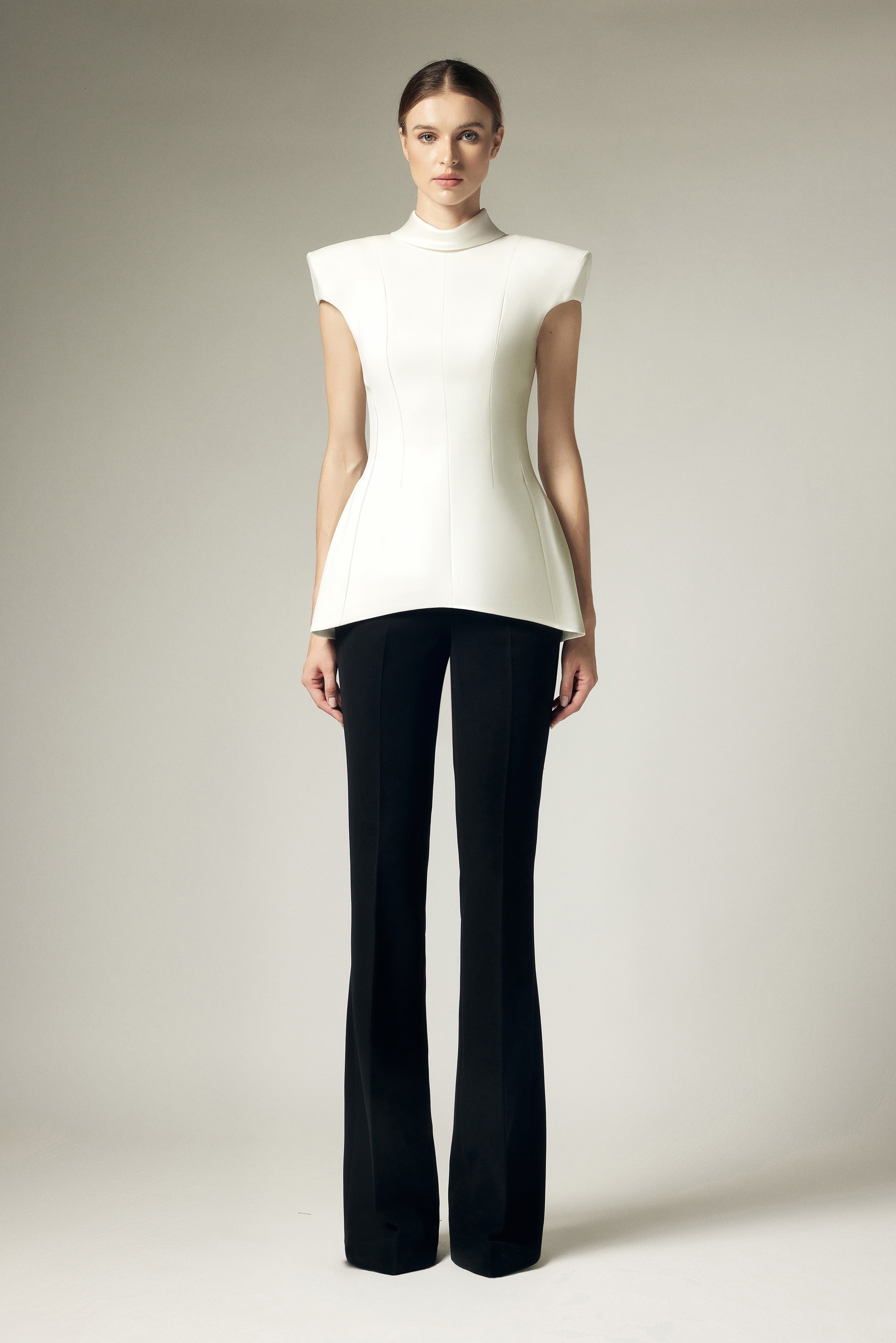 Square collar top shirt