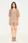 Lightweight cotton pointelle knit tunic