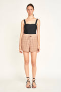Lighweight cotton pointelle knit short