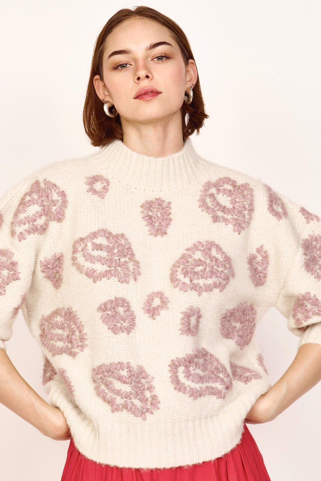 Waterlily Pullover in Ivory/Fawn