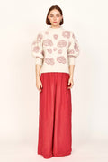 Waterlily Pullover in Ivory/Fawn