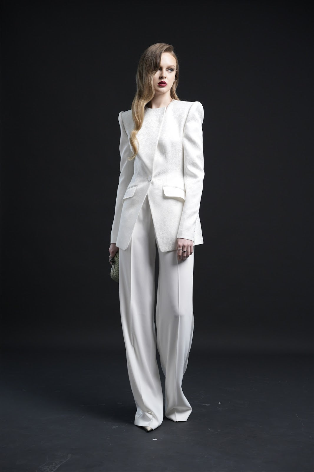 Pleated wide leg pants