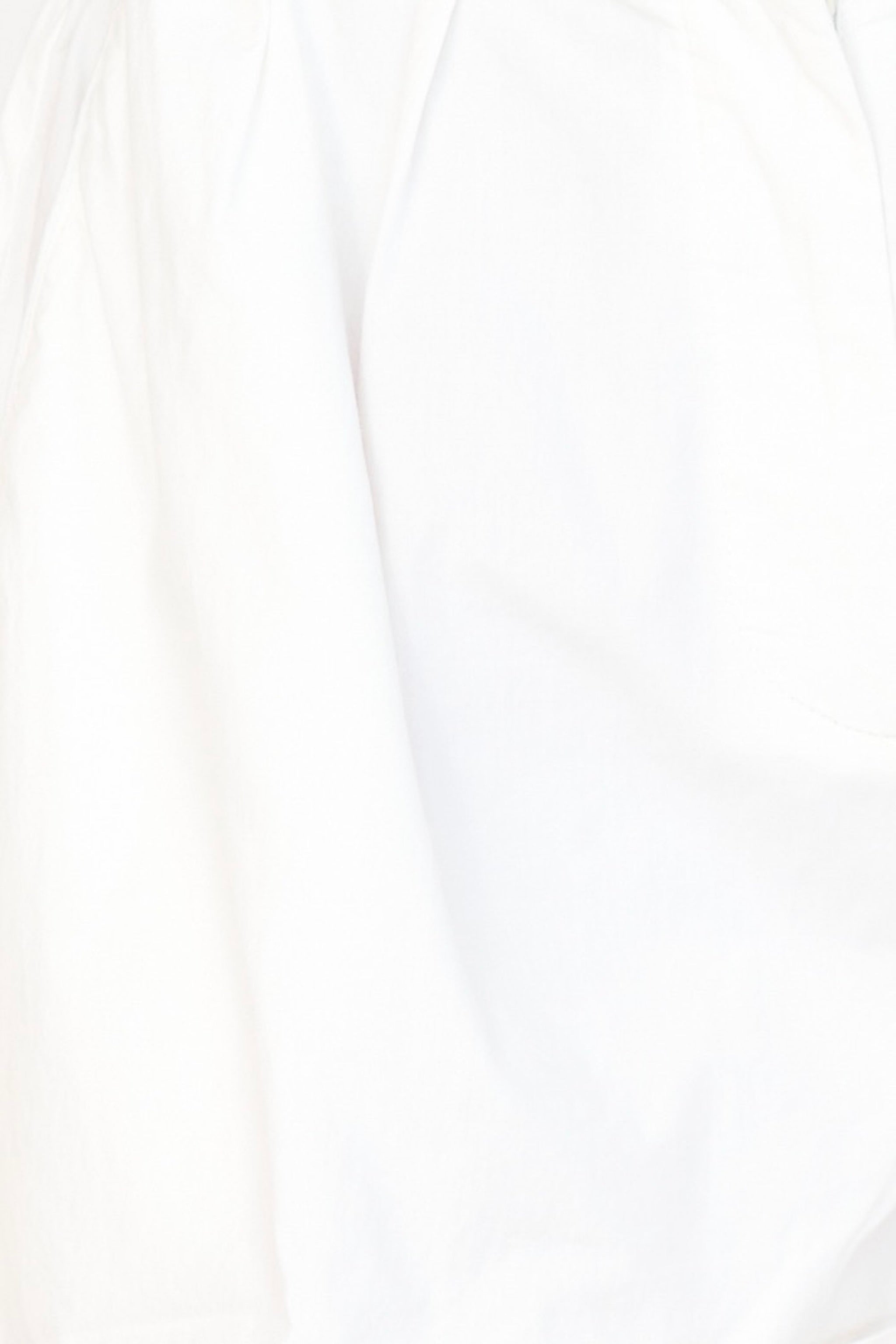 High waist with pleats Shorts in White
